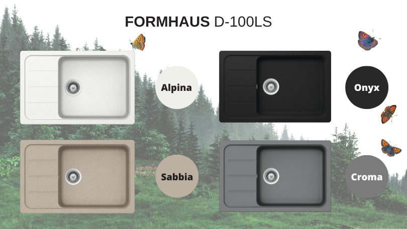 Formhaus D-100LS - нов модел гранитни мивки Schock 